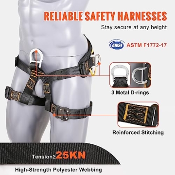 VEVOR Comfortable ASTM Certified Half Body Safety Harness