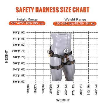 VEVOR Comfortable ASTM Certified Half Body Safety Harness