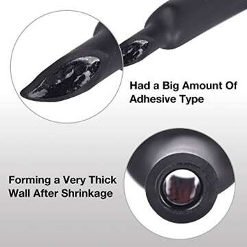 XHF 1/2 Inch (13mm) 3:1 Waterproof Heat Shrink Tubing Marine Grade Wire Cable Adhesive Lined Tube In...