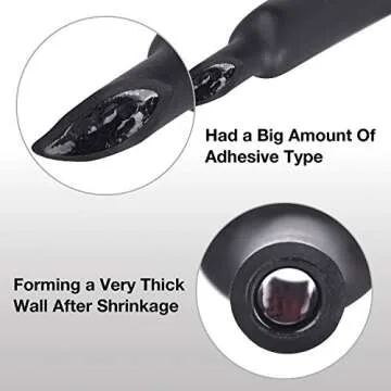 XHF 1/2 Inch (13mm) 3:1 Waterproof Heat Shrink Tubing Marine Grade Wire Cable Adhesive Lined Tube In...