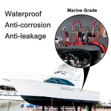 XHF 1/2 Inch (13mm) 3:1 Waterproof Heat Shrink Tubing Marine Grade Wire Cable Adhesive Lined Tube Insulation Seal Against Moisture Corrosion and Air Leakage, 4 Ft Black