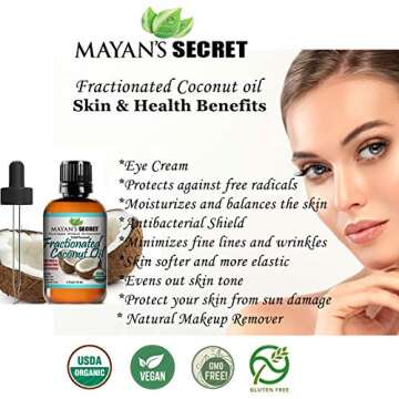 USDA Certified Organic Fractionated Coconut Oil for Aromatherapy & Massage