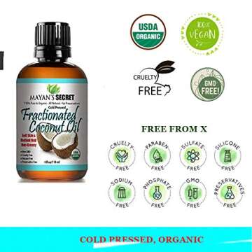 USDA Organic Fractionated Coconut Oil for Massage & Skincare