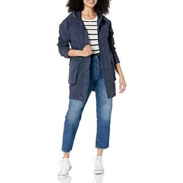 Goodthreads Women's Lightweight Hooded Cargo Jacket