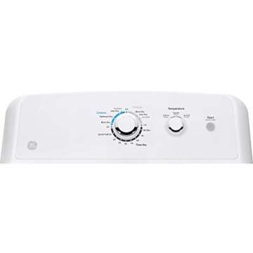 GE GTD33GASKWW Aluminized Alloy Drum Gas Dryer, 7.2 Cu. Ft. Capacity, White