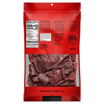Jack Link's Beef Jerky, Original, Large Jerky Bags – Flavorful Meat Snacks, Ready to Eat Protein S...