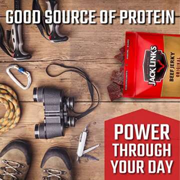 Jack Link's Beef Jerky, Original, Large Jerky Bags – Flavorful Meat Snacks, Ready to Eat Protein Snacks with 10g of Protein, Made with 100% Beef, Keto, Paleo & Carnivore Diet Ready – 9 Oz. (Pack of 2)