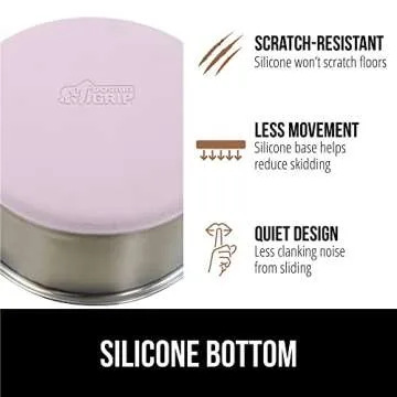 GORILLA GRIP Set of 2 Dog Bowls, Holds 4 Cups (32 fl oz), Heavy Duty Metal Food and Water Bowl for Feeding Dogs and Cats, Dishwasher Safe, Rust Resistant Stainless Steel, BPA Free Rubber Base, Lt Pink