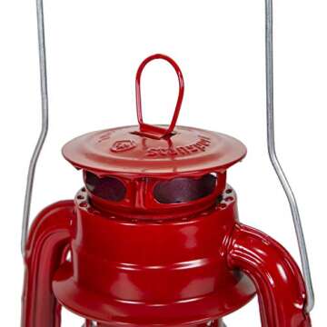 Stansport 12" Hurricane Lantern (127), 12inch, Red