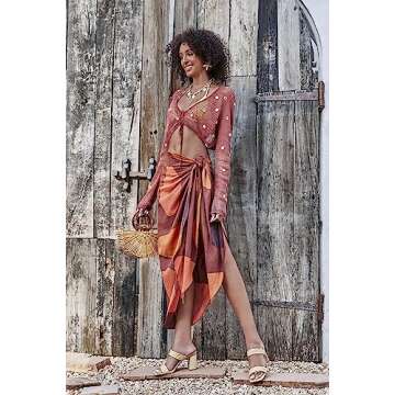 Syktkmx Womens Braided Heels Sandals Chunky Block Heel Double Strap Summer Dressy Sandal, Apricot, Size 8