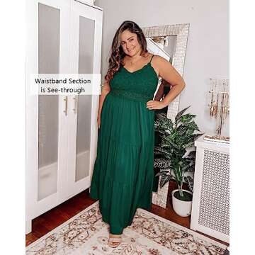 Dokuritu Womens Beach Lace Maxi Dress for Summer Style