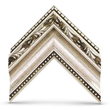 Frame My TV Deco TV Frames - Ornate Silver Smart Frame Compatible ONLY with Samsung The Frame TV (Fi...