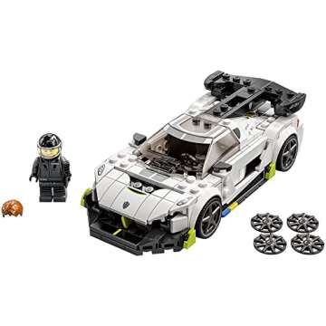 LEGO Speed Champions Koenigsegg Jesko 76900 Racing Sports Car Toy with Driver Minifigure, Racer Model Set for Kids