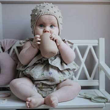 mushie 100% Silicone Baby Sippy Cup | 6 Months+ (Natural)