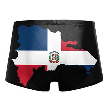SEAEAGLE Dominican Republic Map Flag Men's Boxer Swimwear Shorts Fashion Swim Briefs Trunks Swimsuit...