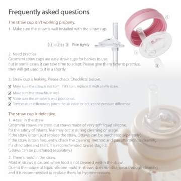 GROSMIMI Spill Proof Magic Sippy Cup for Toddlers