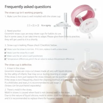 GROSMIMI Spill Proof Magic Sippy Cup for Toddlers