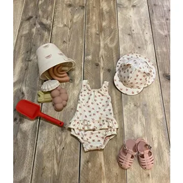 LDIOIF Toddler Girls Floral Long Sleeve Swimsuit UPF50+