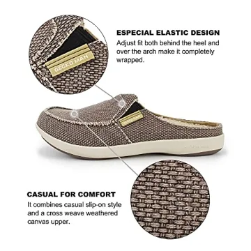 Mens Comfortable House Slippers with Arch Support