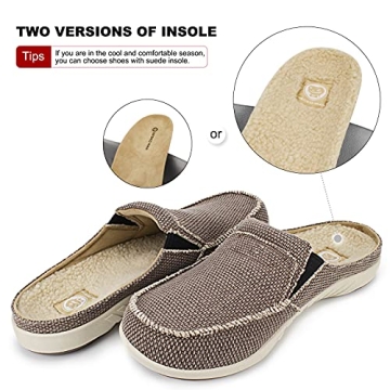 Mens Comfortable House Slippers with Arch Support
