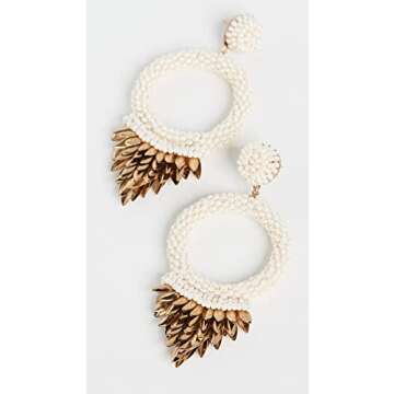Deepa Gurnani Women's Deepa by Deepa Gurnani Franka Earrings, Ivory, Off White, One Size