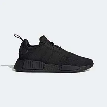 adidas Women's NMD_r1 Sneaker, Core Black/Core Black/Solar Pink, 9.5
