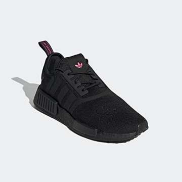 adidas Women's NMD_r1 Sneaker, Core Black/Core Black/Solar Pink, 9.5