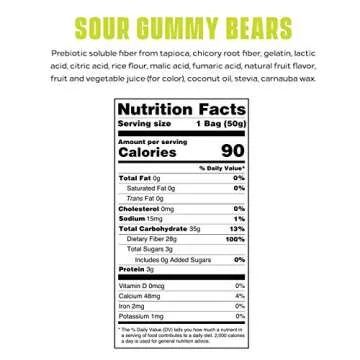 SmartSweets Sour Gummy Bears, Candy with Low Sugar (4g), Low Calorie, Free From Sugar Alcohols, No Artificial Colors or Sweeteners, (Pack of 12)