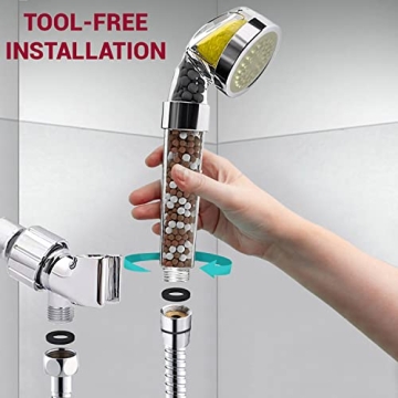 PureAction Vitamin C Shower Head - Hair & Skin Revitalizer