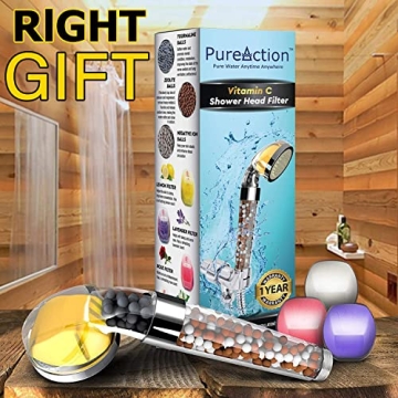 PureAction Vitamin C Shower Head - Hair & Skin Revitalizer