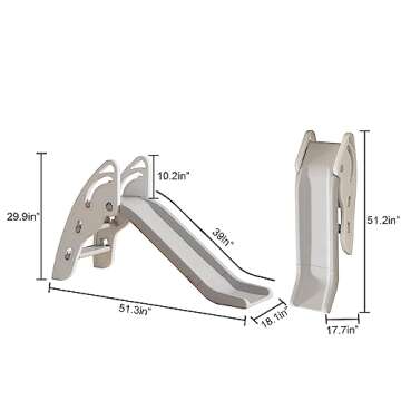 Toddler Slide Large Play Climber Slide PlaySet with Extra Long Slipping Slope Indoor Slide Kids Slid...