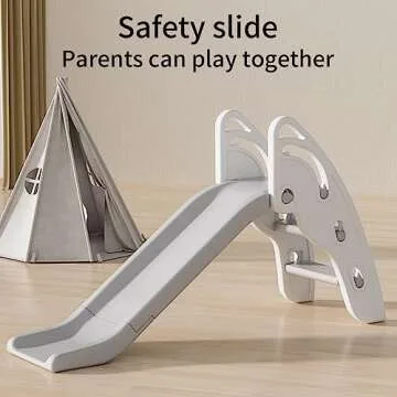 Toddler Slide Large Play Climber Slide PlaySet with Extra Long Slipping Slope Indoor Slide Kids Slide Toddler Playground Toddler Slide Outdoor Toys for Toddlers (White)