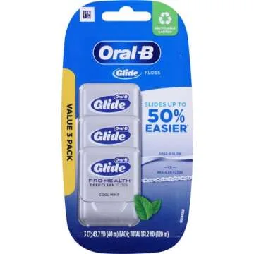 Oral-B Glide Pro-Health Dental Floss - Cool Mint Flavor 40M 3ct Pack of 2