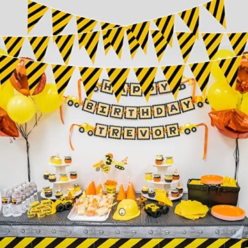 Luxiocio Construction Party Pennant Banner Decorations