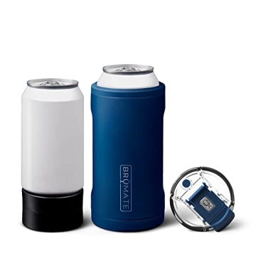 BrüMate Hopsulator Trio 3-in-1 Insulated Can Cooler for 12oz / 16oz Cans + 100% Leak Proof Tumbler ...