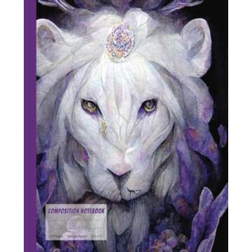 COMPOSITION NOTEBOOK AMETHYST LION: COLLEGE RULED NOTEBOOK BEAUTIFUL AMETHYST LION