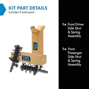 TRQ Front Strut & Spring Assembly Set for 2013-2017 Honda Accord