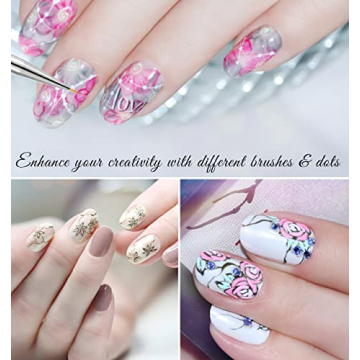 EZPICK Nail Art Brushes Set for Precision & Elegance