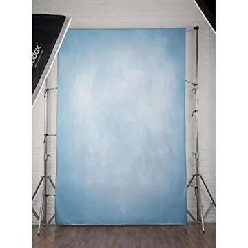 Kate 5x7ft/1.5x2.2m Blue Backdrop Texture Baby Blue Portrait Photo Shoot Studio Props