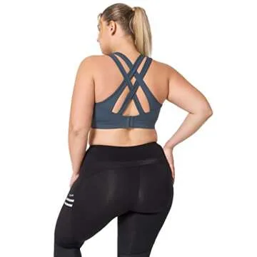 Yvette Women High Impact Sports Bra for Plus Size