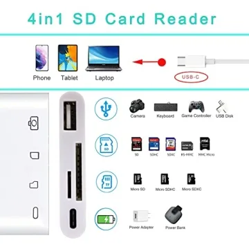 4-in-1 USB-C SD Card Reader for Fast File Transfers