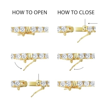 Gemsme 18K Gold Plated Tennis Necklace with Cubic Zirconia