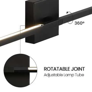 Stylish 30 Inch Black Bathroom Light Fixture Dimmable