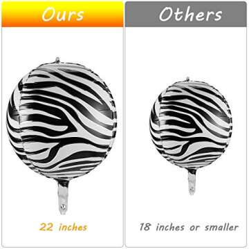 Large Animal Print Foil Balloons for Jungle Parties