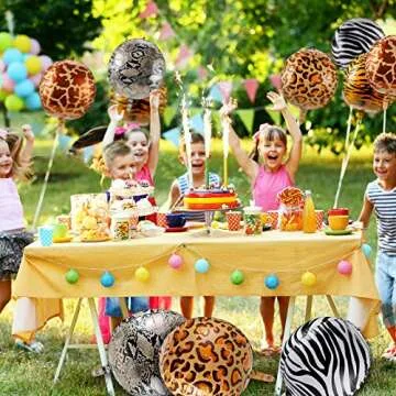 Large Animal Print Foil Balloons for Jungle Parties