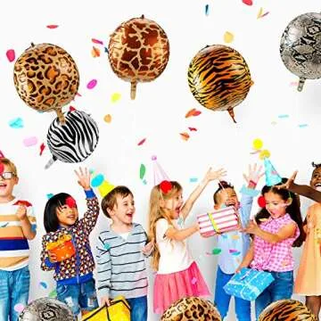 Large Animal Print Foil Balloons for Jungle Parties