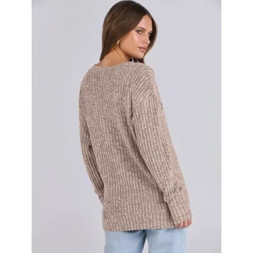 ANRABESS V Neck Casual Sweater for Ultimate Comfort