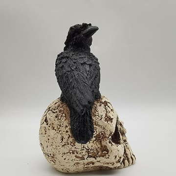 V Viatanst Halloween Raven Statue for Gothic Decor