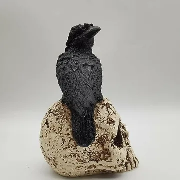 V Viatanst Halloween Raven Statue for Gothic Decor
