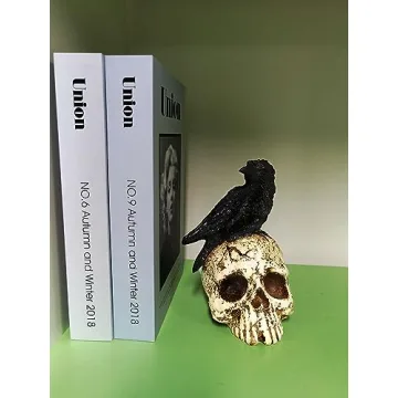 V Viatanst Halloween Raven Statue for Gothic Decor